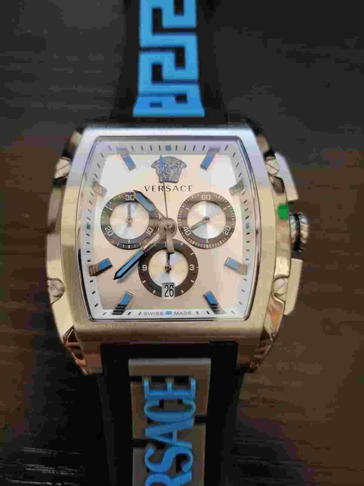 Versace Dominus Chronograph Quartz Silver Dial Men's Watch VE6H00123