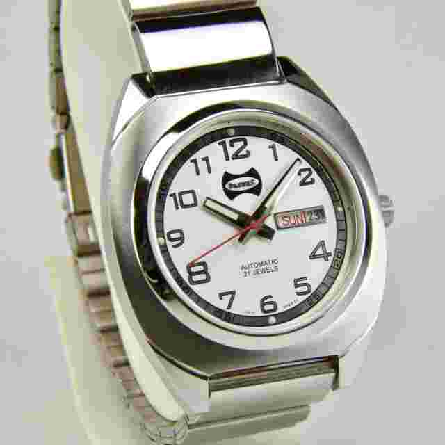 Rare HMT NASS 06 White Numeric Automatic Men's Wrist Watch Case 42 mm
