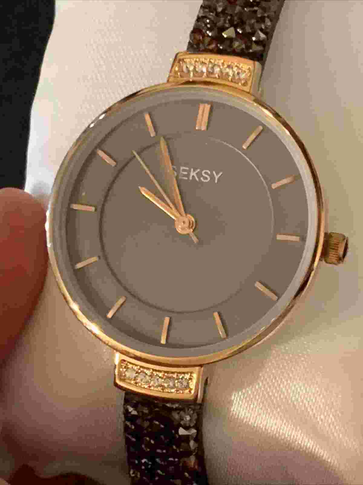 Seksy Rocks Rose Gold Swarovski Crystal Ladies Watch By Sekonda New In Box