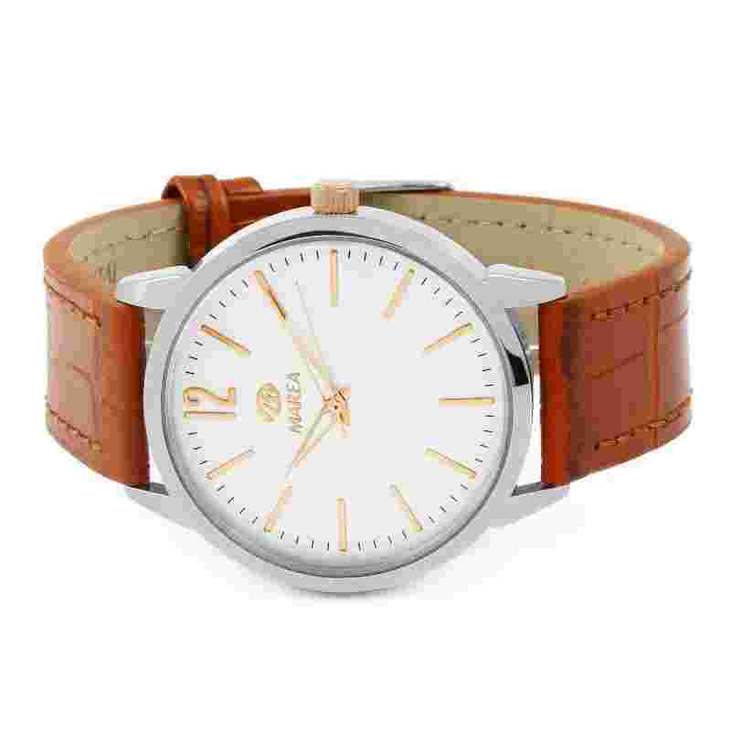 Marea Men's 41mm Stainless Steel Quartz Watch + Brown Leather Strap - B41157/3