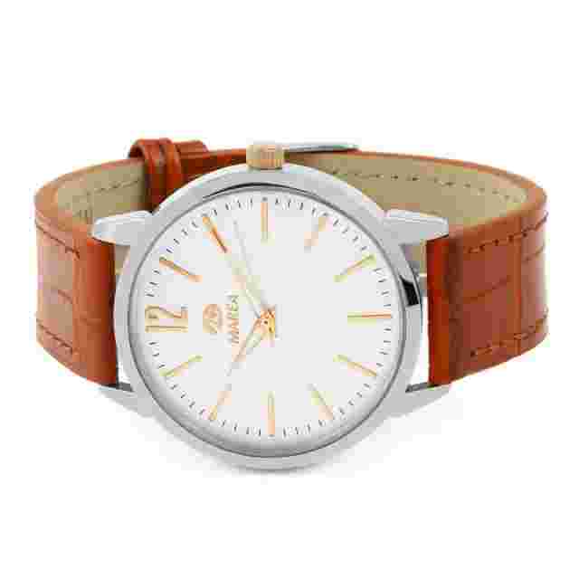 Marea Men's 41mm Stainless Steel Quartz Watch + Brown Leather Strap - B41157/3