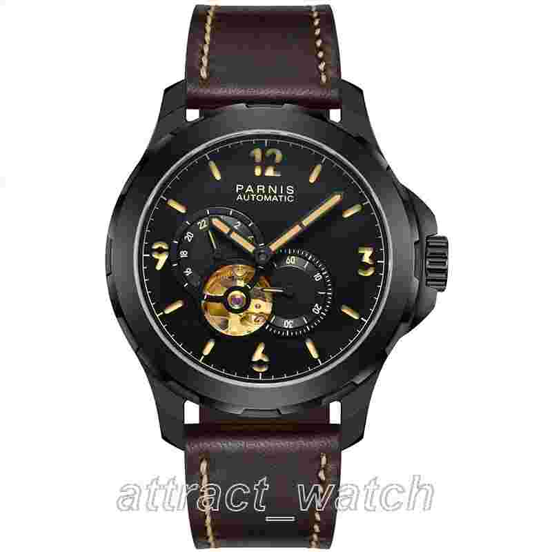 Parnis Sapphire Miyota Automatic Movement Men's Watch Waterproof 24-Hours Dial