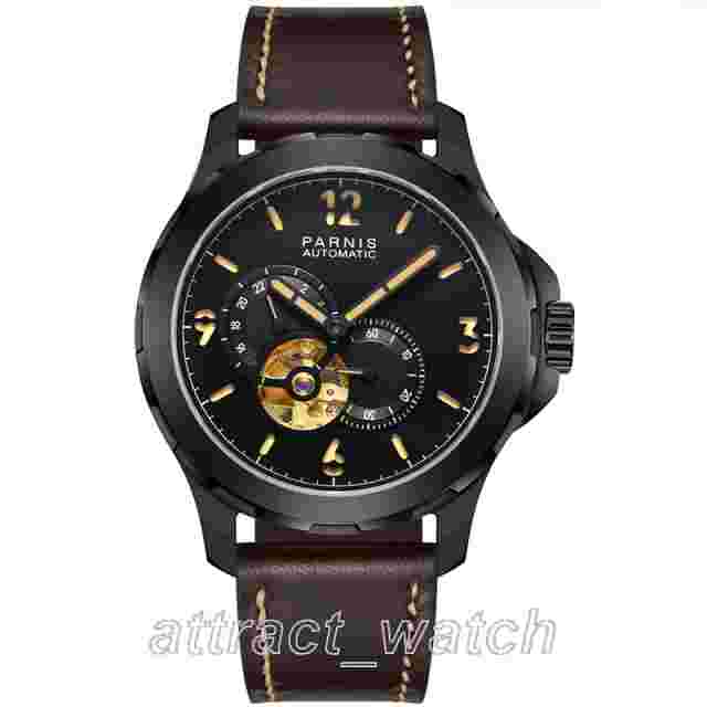Parnis Sapphire Miyota Automatic Movement Men's Watch Waterproof 24-Hours Dial
