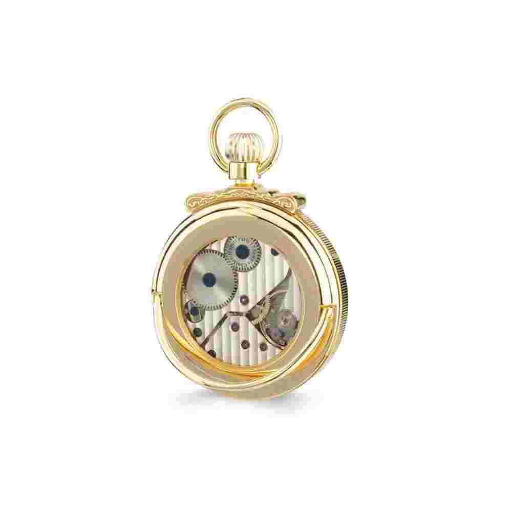 Charles Hubert Gold-Finish Champagne Dial Open Face Pocket Watch