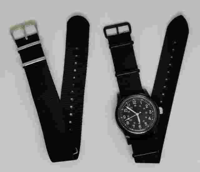 DAISO Military Watch Hattori/Seiko Movement Japan Black New