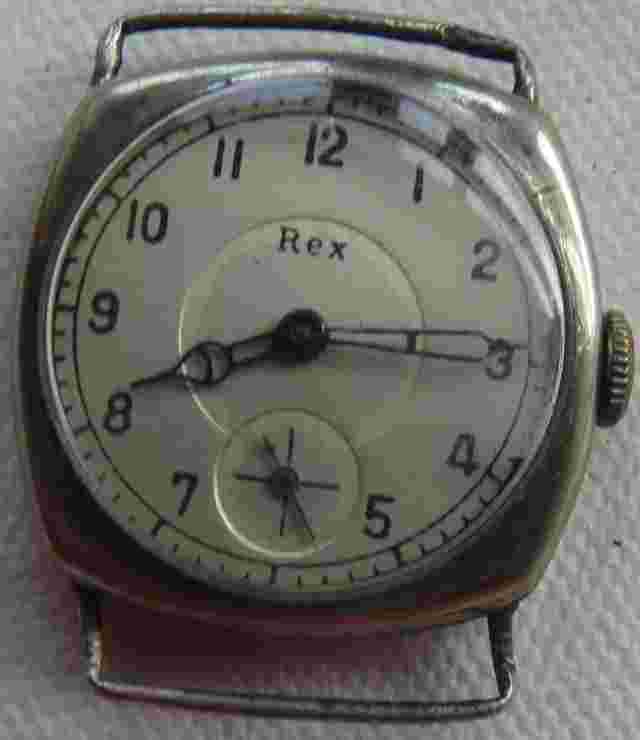 Rex mens wristwatch silver case load manual balance broken to restore