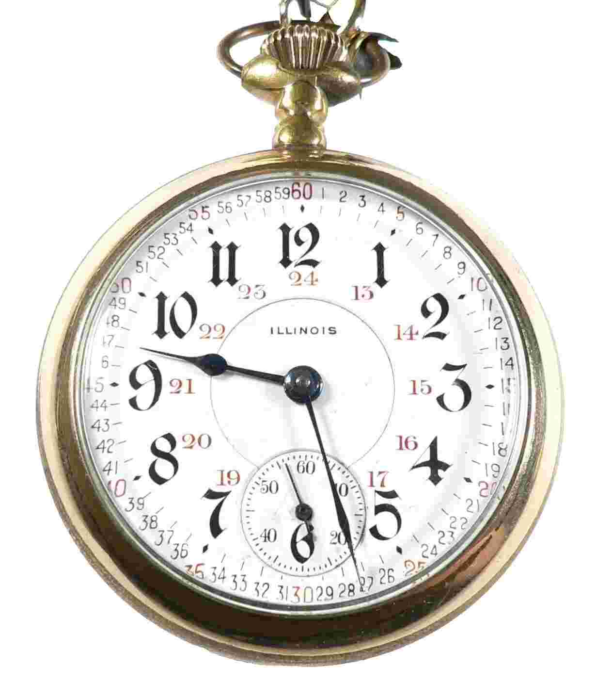 Illinois Bunn Special Pocket Watch 1912 23j Railroad Grade GF #23123