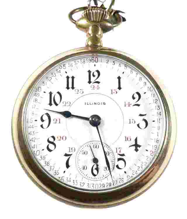 Illinois Bunn Special Pocket Watch 1912 23j Railroad Grade GF #23123