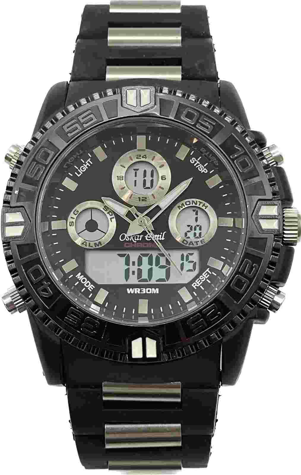 Oskar Emil HORNET Mens Quality Fashion Large Sports Chrono Analog/Digital Watch