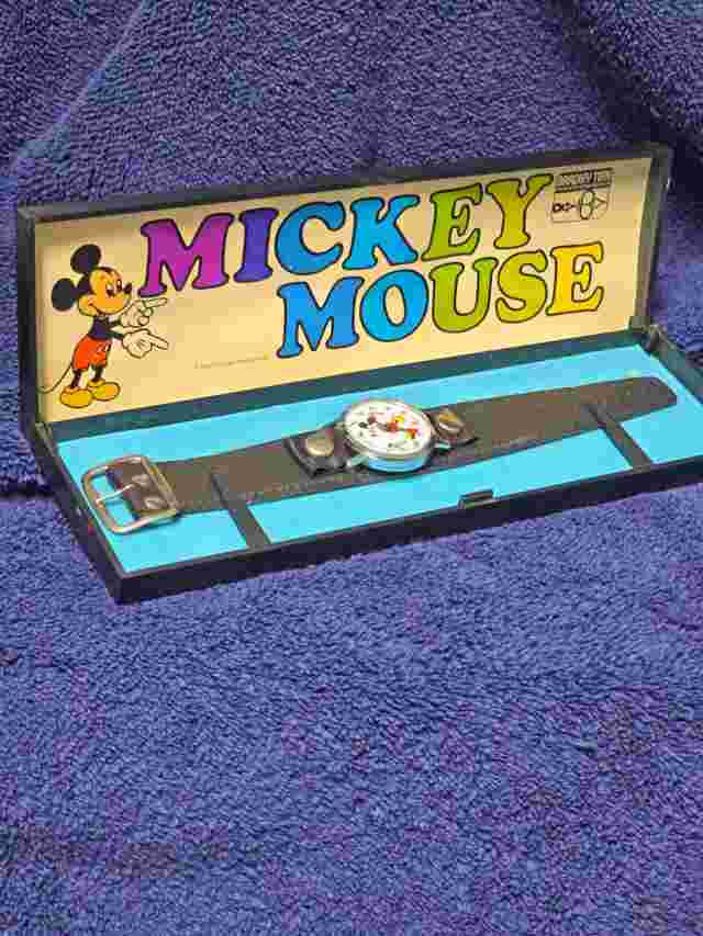 Vintage Bradley Mickey Mouse FAT BOY in box with papers SERVICED & RUNNING FINE