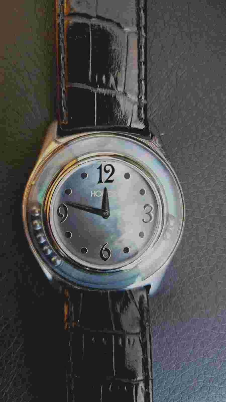 Honora Unisex Swiss Made Watch with Genuine leather strap Mother of Pearl Face