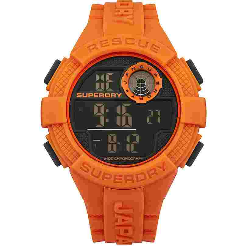 Mens Wristwatch SUPERDRY RADAR SYG193 Silicone Camouflage Military Black White