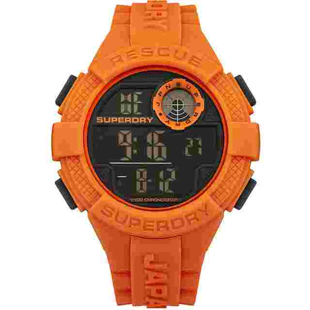 Mens Wristwatch SUPERDRY RADAR SYG193 Silicone Camouflage Military Black White