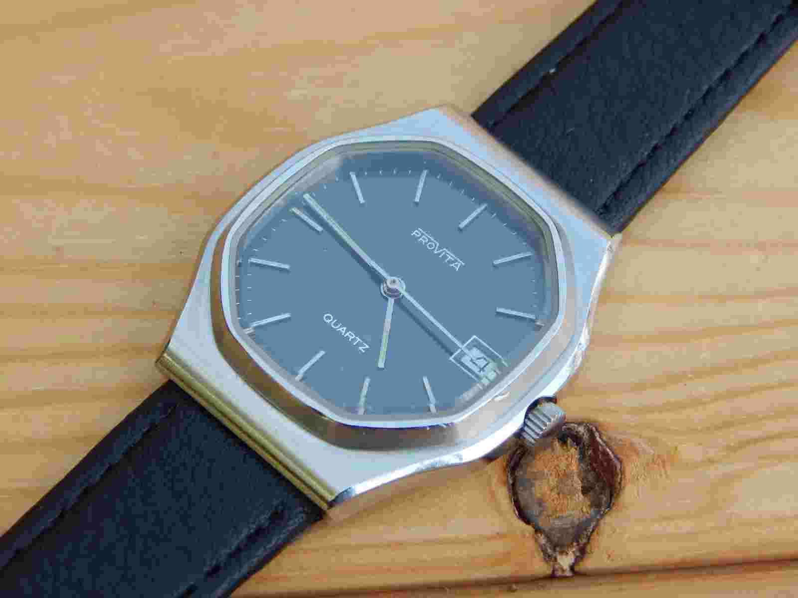 Vintage All Steel PROVITA OCTAGON SWISS Quartz ESA ETA 947.111 SWISS Wrist Watch