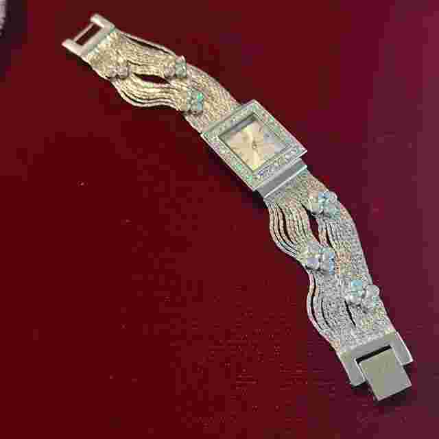 Vintage Kirks Folly Quartz Rhinestone Watch