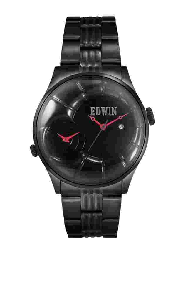 Edwin VINTAGED Men's Dual Time Watch, Stainless Steel Case with Stainless Steel