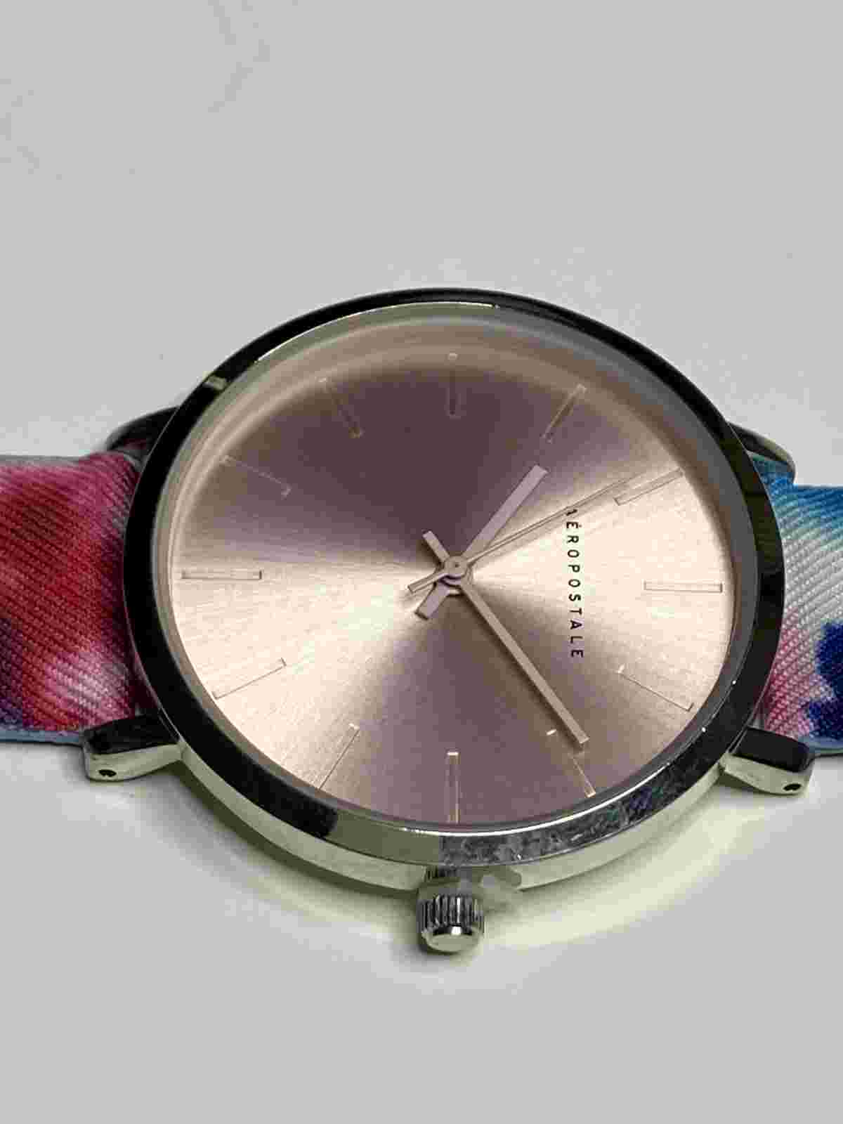 Aeropostale Women's Round Tie Dye Canvas Wristwatch SR626SW