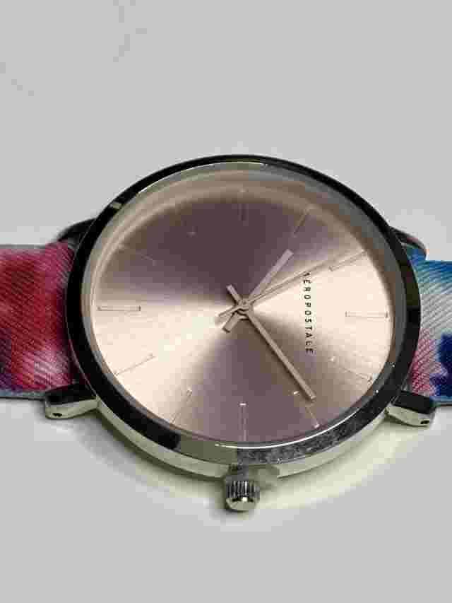 Aeropostale Women's Round Tie Dye Canvas Wristwatch SR626SW