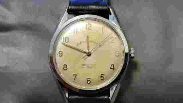 Vintage Andre Bouchard Stainless Steel 21 Jewels Automatic Men's Watch