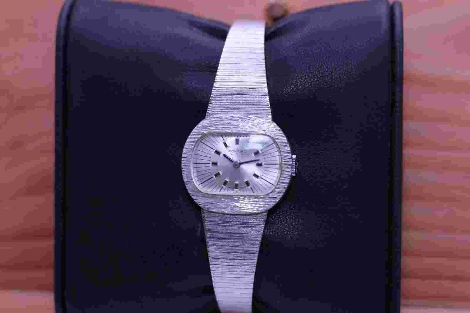 PONTIAC LADIES SWISS MECHANICAL WRIST WATCH MID CENTURY MODERN RUNS (A1)