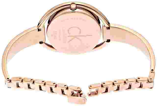 Calvin Klein Rose Gold 'Impetuous' Analogue Semi Bangle Watch K4F2N616