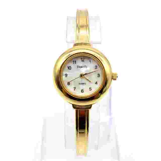 Vintage Eternity Watch Womens Gold Tone Stainless Steel Mother Of Pearl 8842
