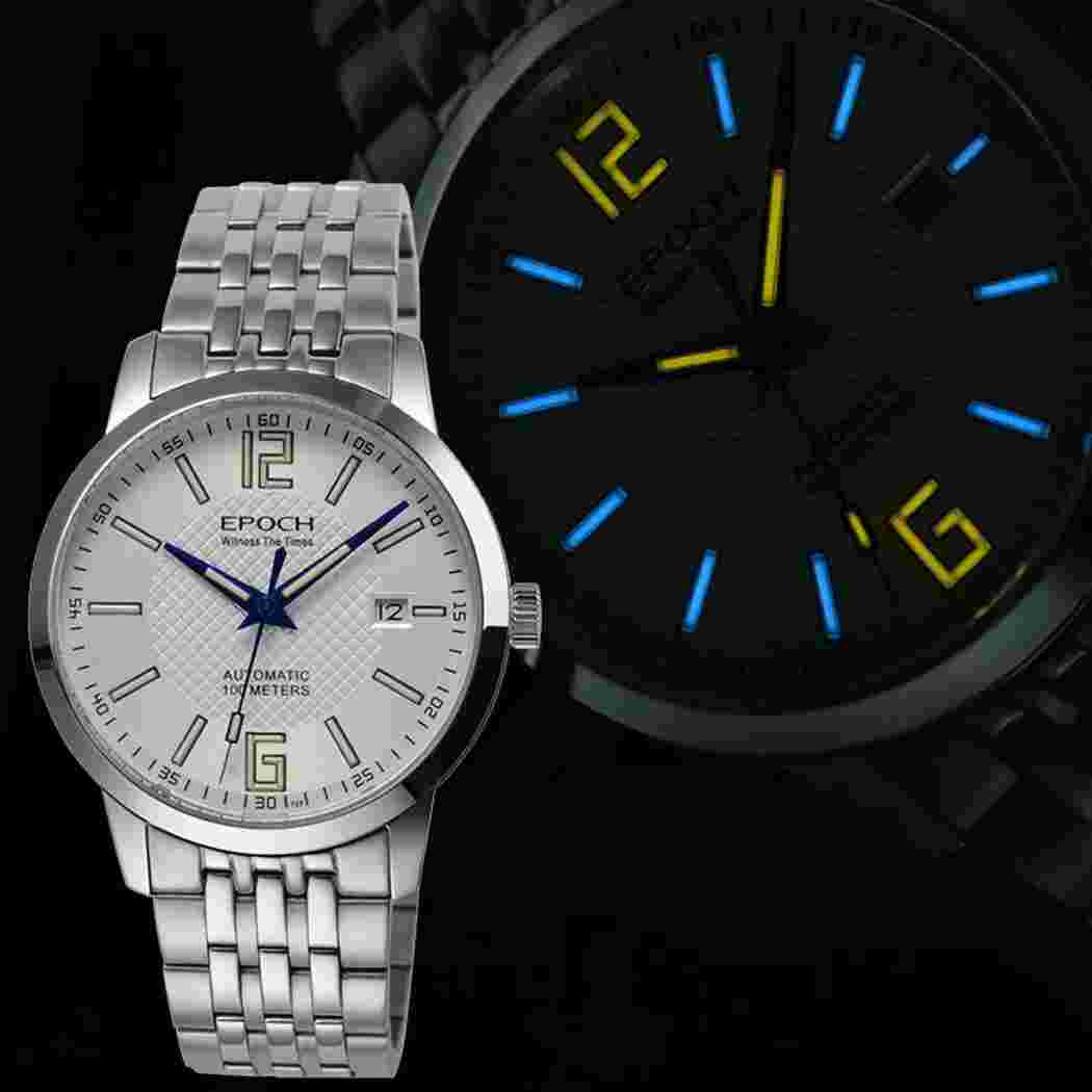 EPOCH Men Automatic Watch Luxury Watches Luminous Mechanical Wristwatch 9015