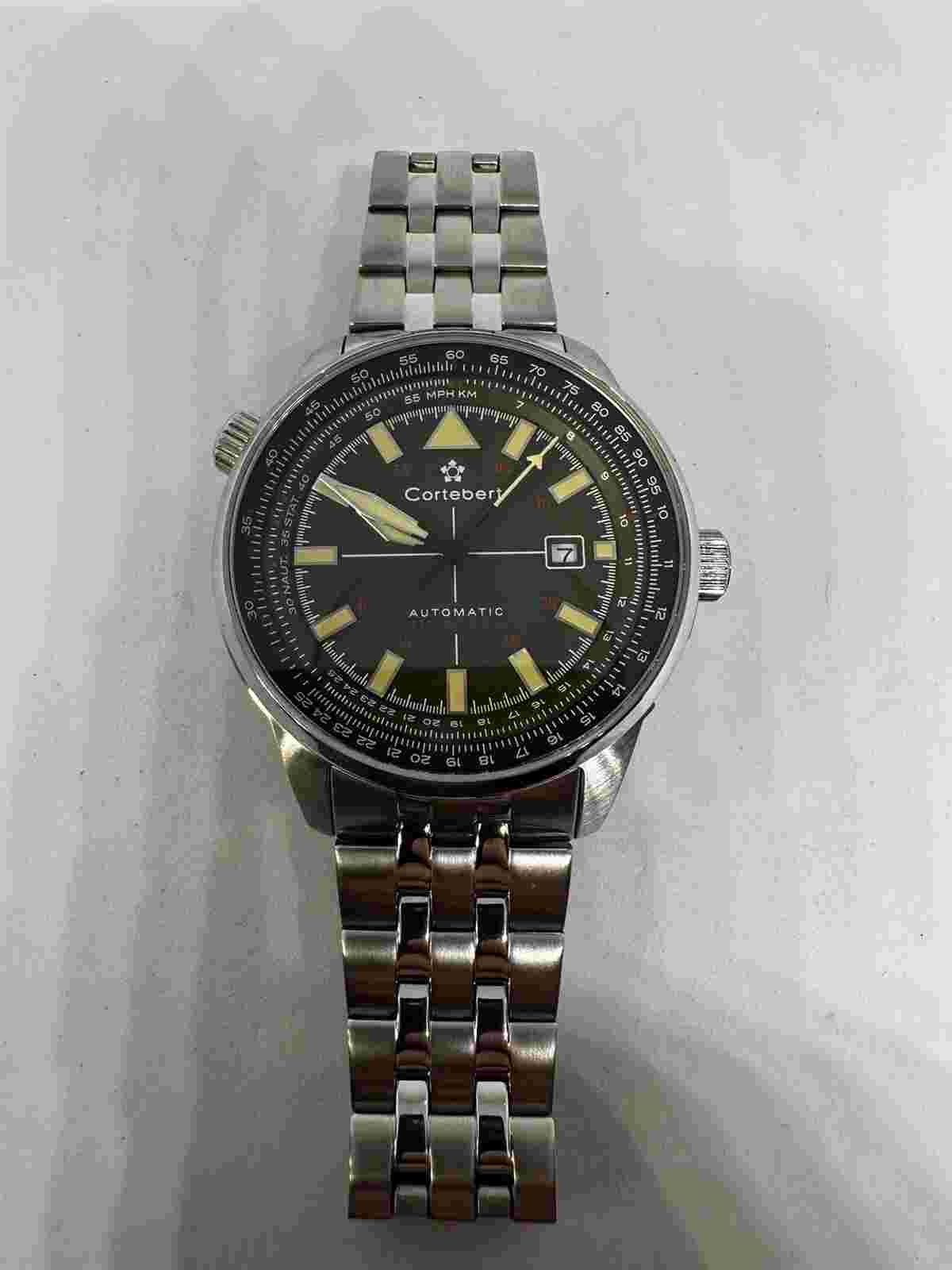 Cortebert Potez Terrain Green Pilots Watch CB-3012-55 Automatic