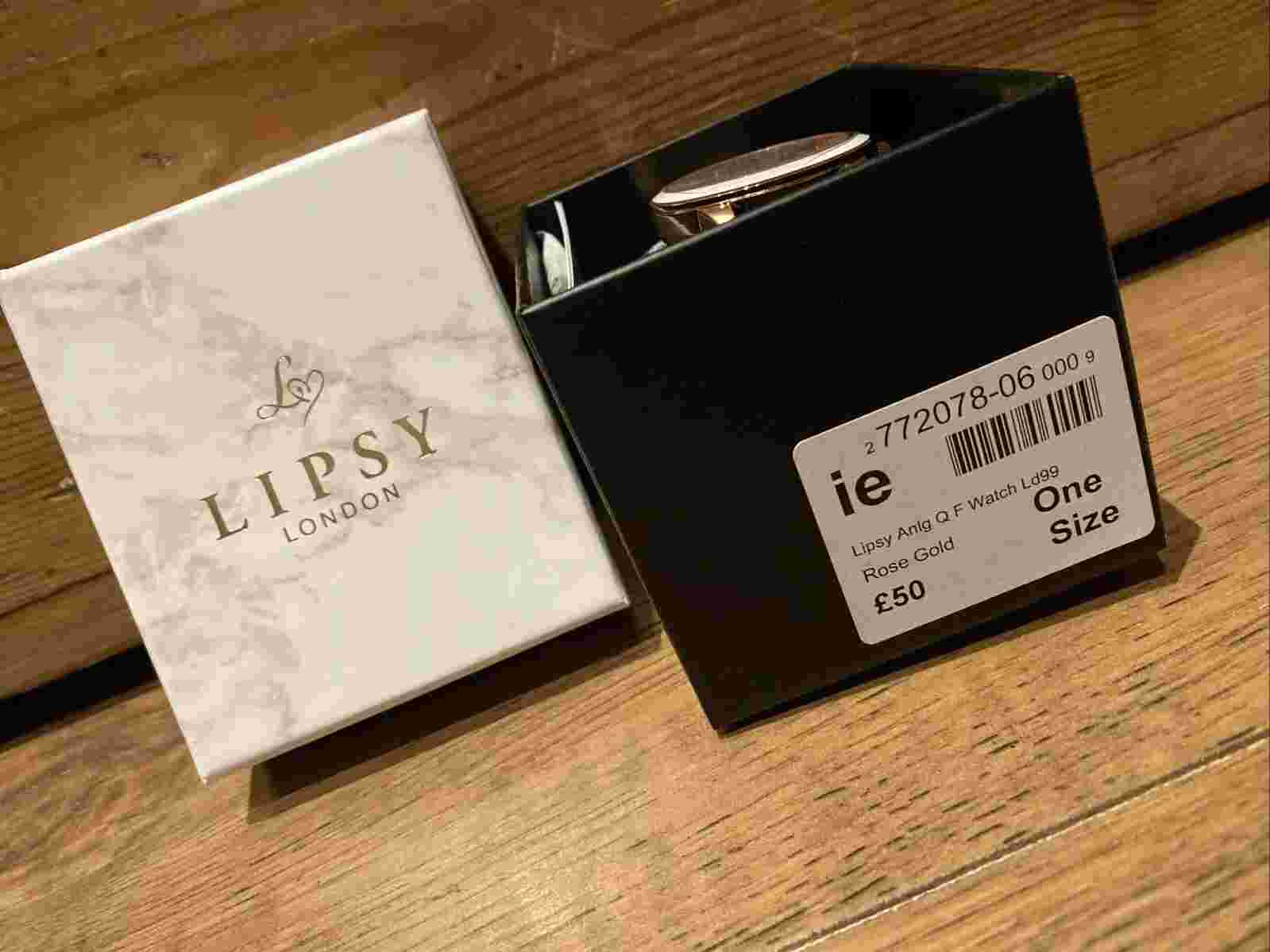 BNWTS ROSE GOLDLipsy Ang Q F Watch Ld99 NEW BOXED RRP £50