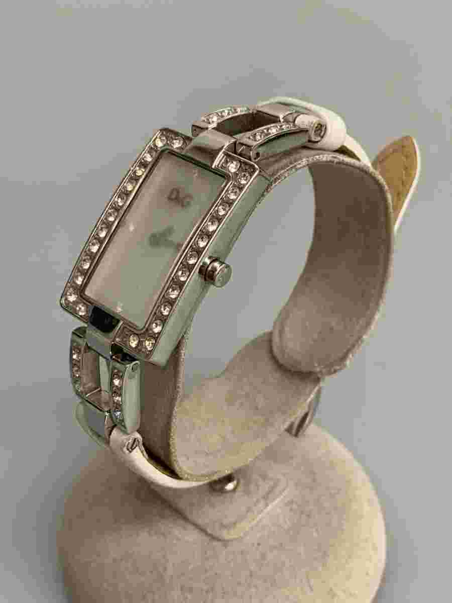 D&G quartz watch analog leather white