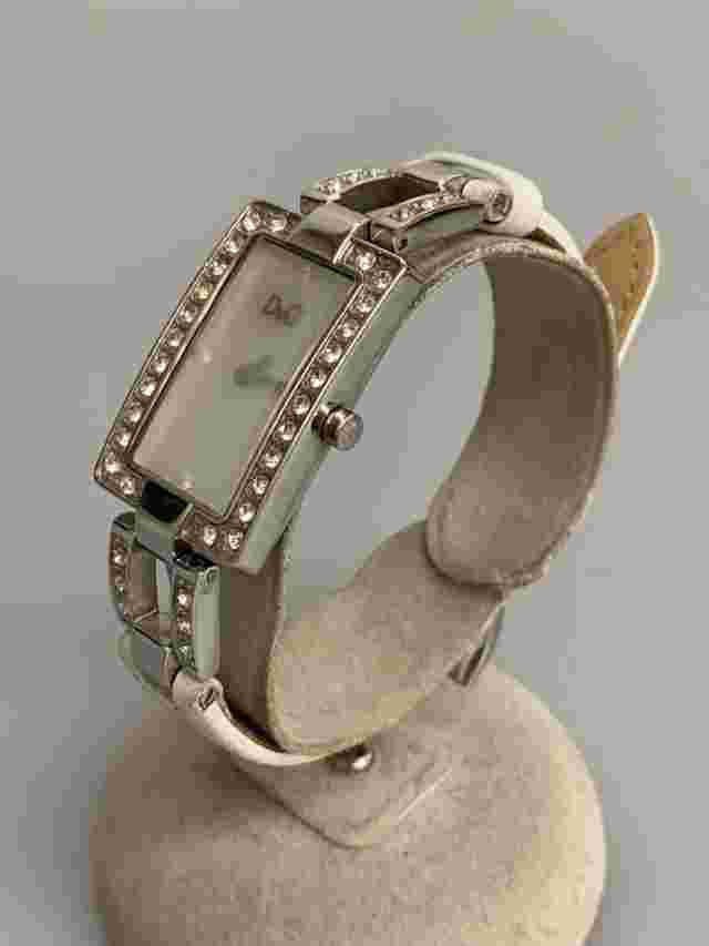D&G quartz watch analog leather white