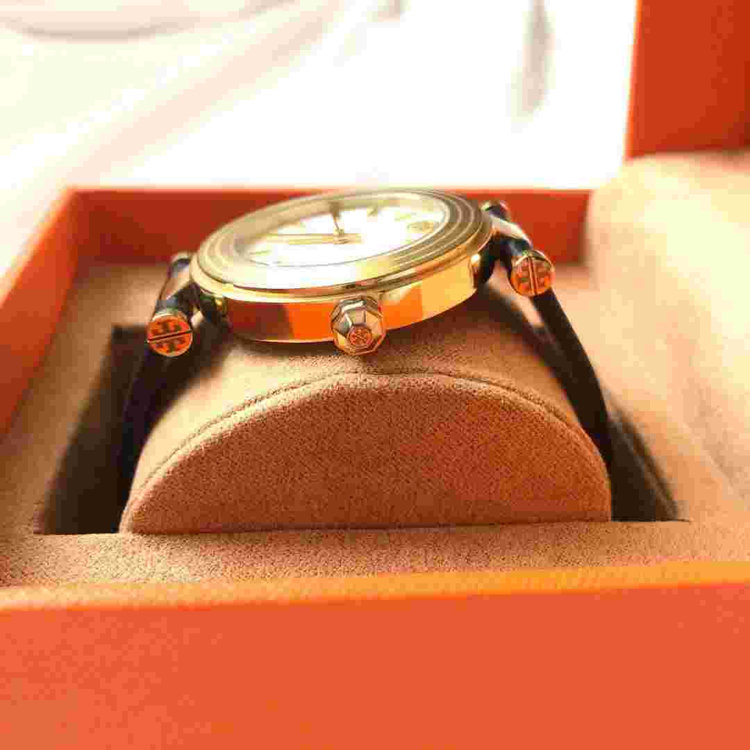 Tory Burch Watch Leather Gold