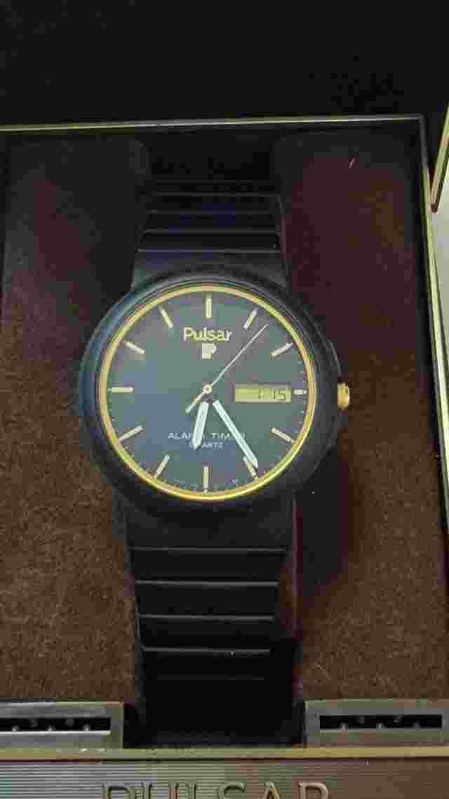 Rare Vintage Pulsar Series GT (Y961-6019) PVC Coating Analog/Digital Quartz...