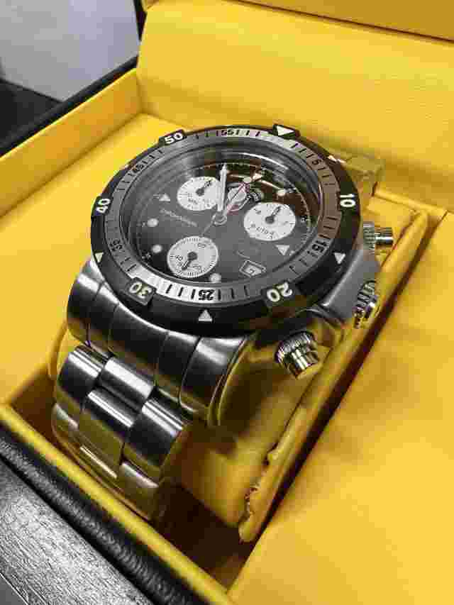 CX Swiss Military Seawolf Men’s S/2529 Chrono Quartz Bracelet Watch 100ATM Ø44mm