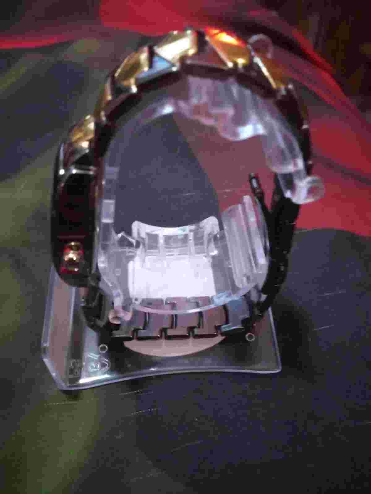 Unisex Black & Gold Tone Charles Raymond Chronograph Watch