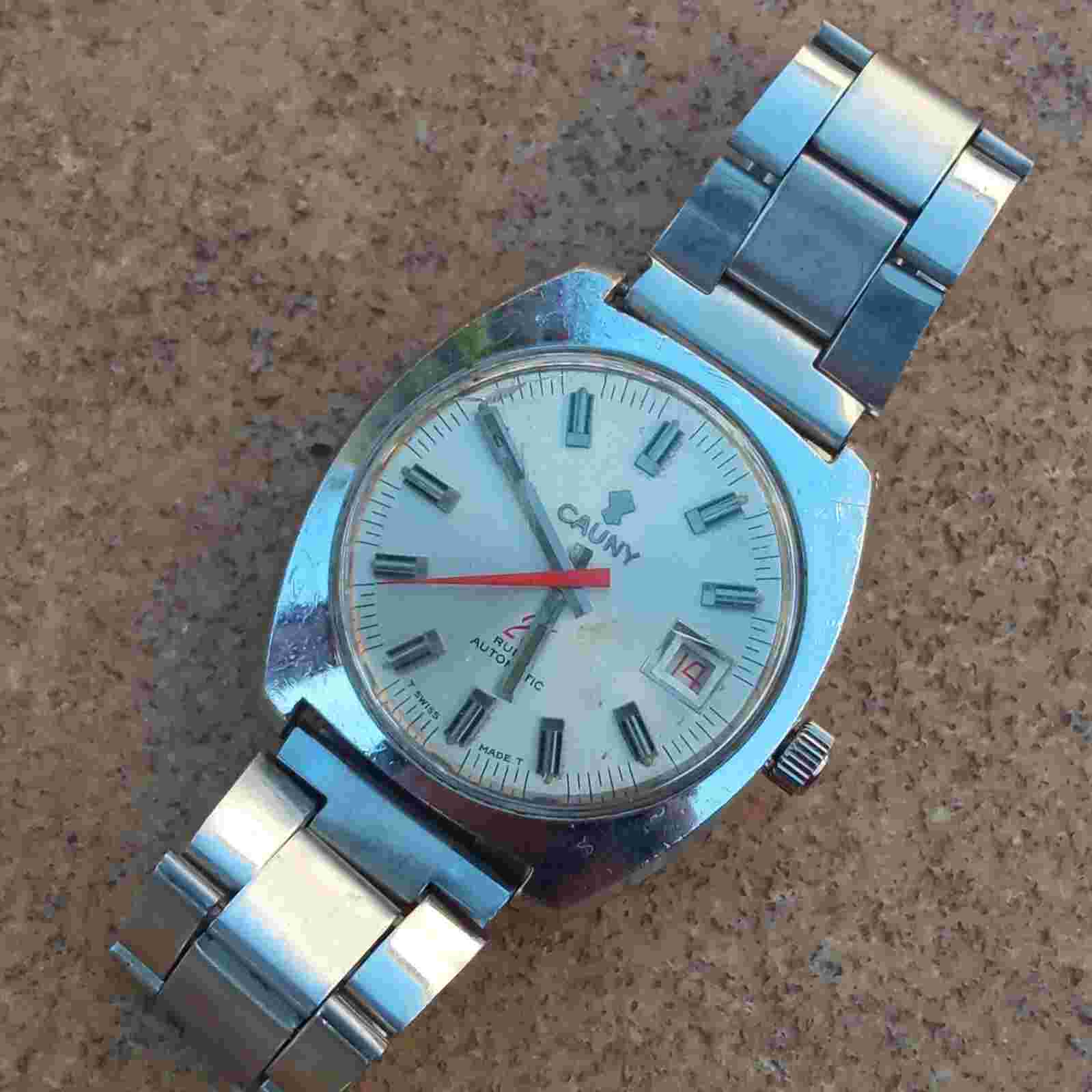 CAUNY Automatic 21 Rubis Vintage 37mm Men's Wristwatch