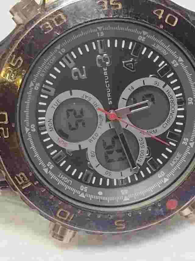 Structure 111 113 Men's Chronograph Analog/digital Wristwatch Needs Battery