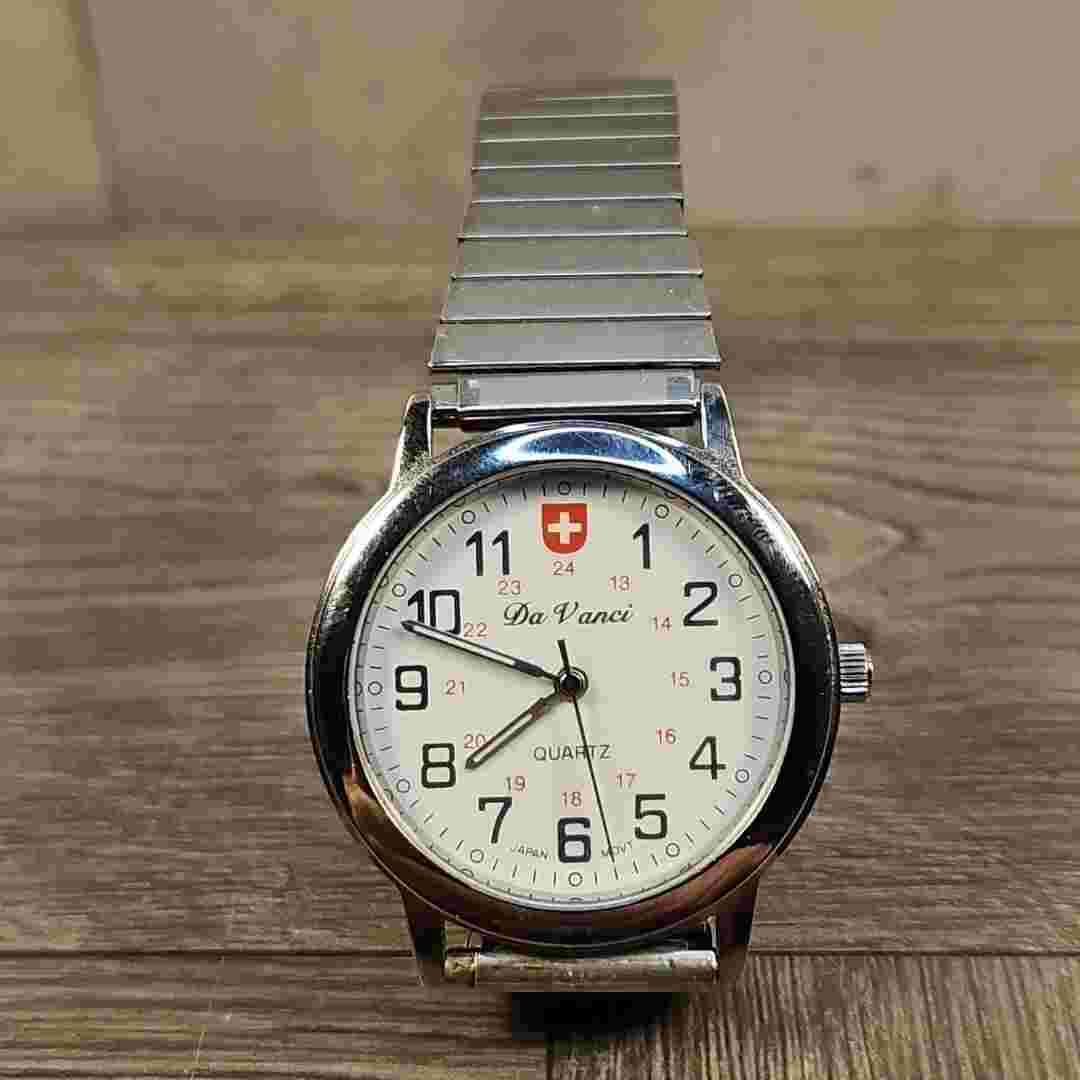 Da Vinci Men's Watch Stainless With Red Cross Japan Movement *Working*