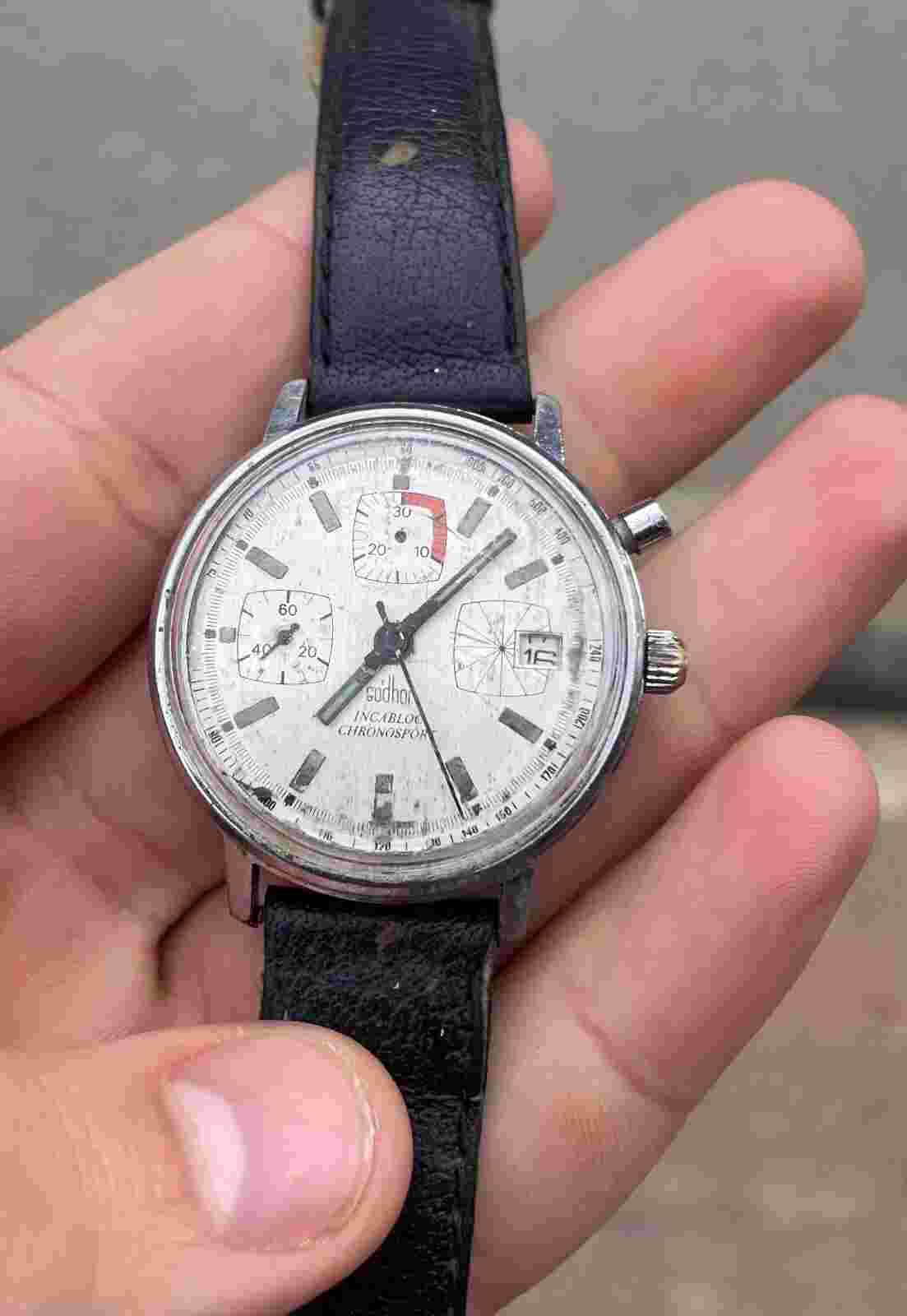 GODHOR CHRONOSPORT VALJOUX 7765 CHRONOGRAPH SWISS MADE MENS WATCH 36MM