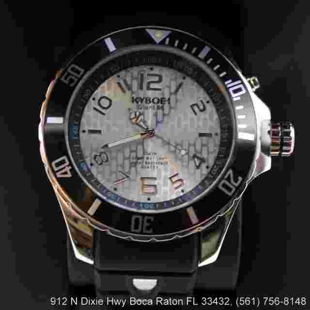 KYBOE! Giant Mariner 55mm,  Blue/Steel 10 ATM WR, Men's Watch NWT