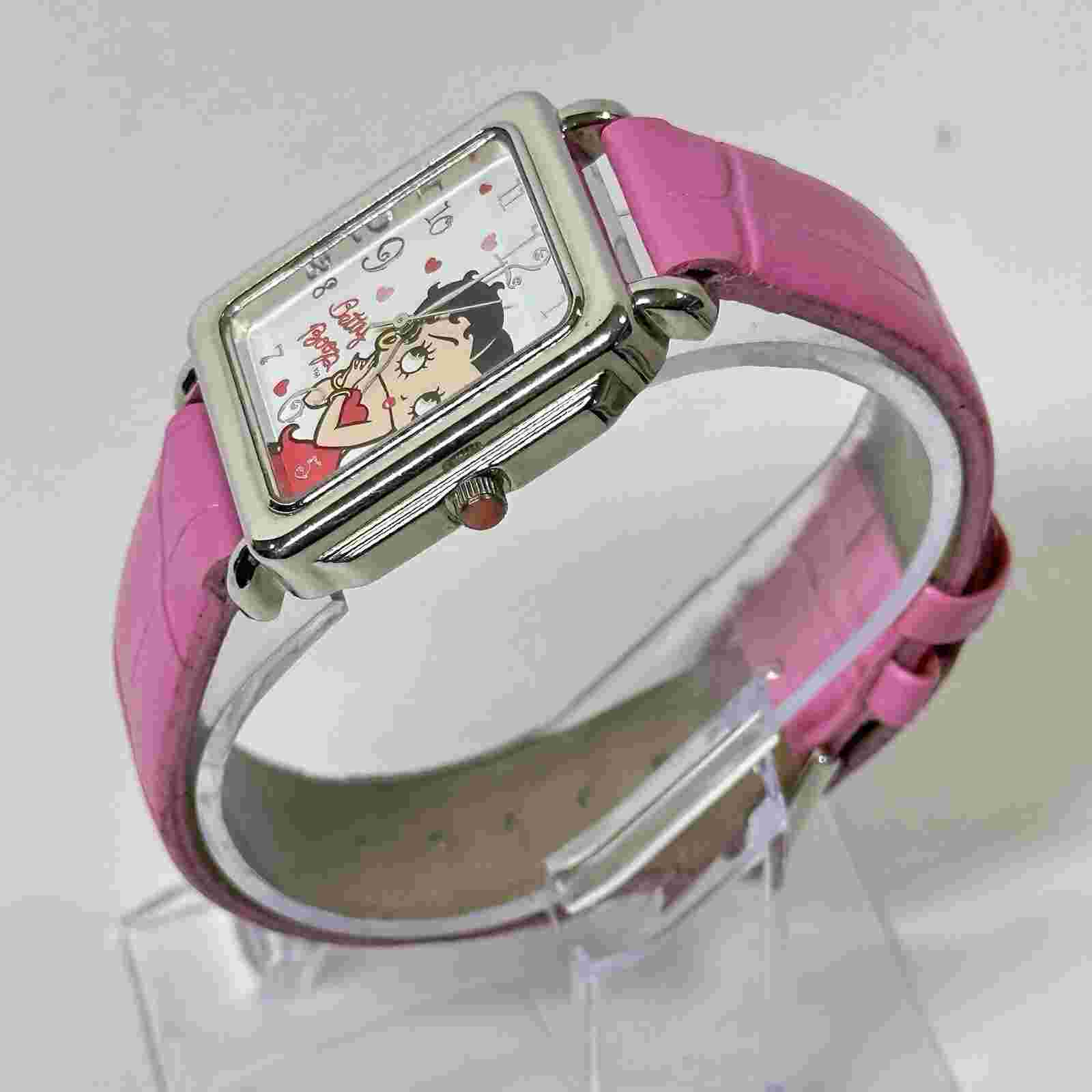 Vintage Betty Boop Women's Analog Watch Japan Movement Pink Band New Battery