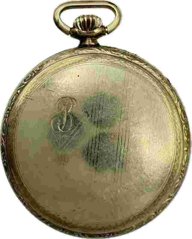 Antique 12 Size B&B Regal Pocket Watch Case 14k White Gold FilledPinstripe USA