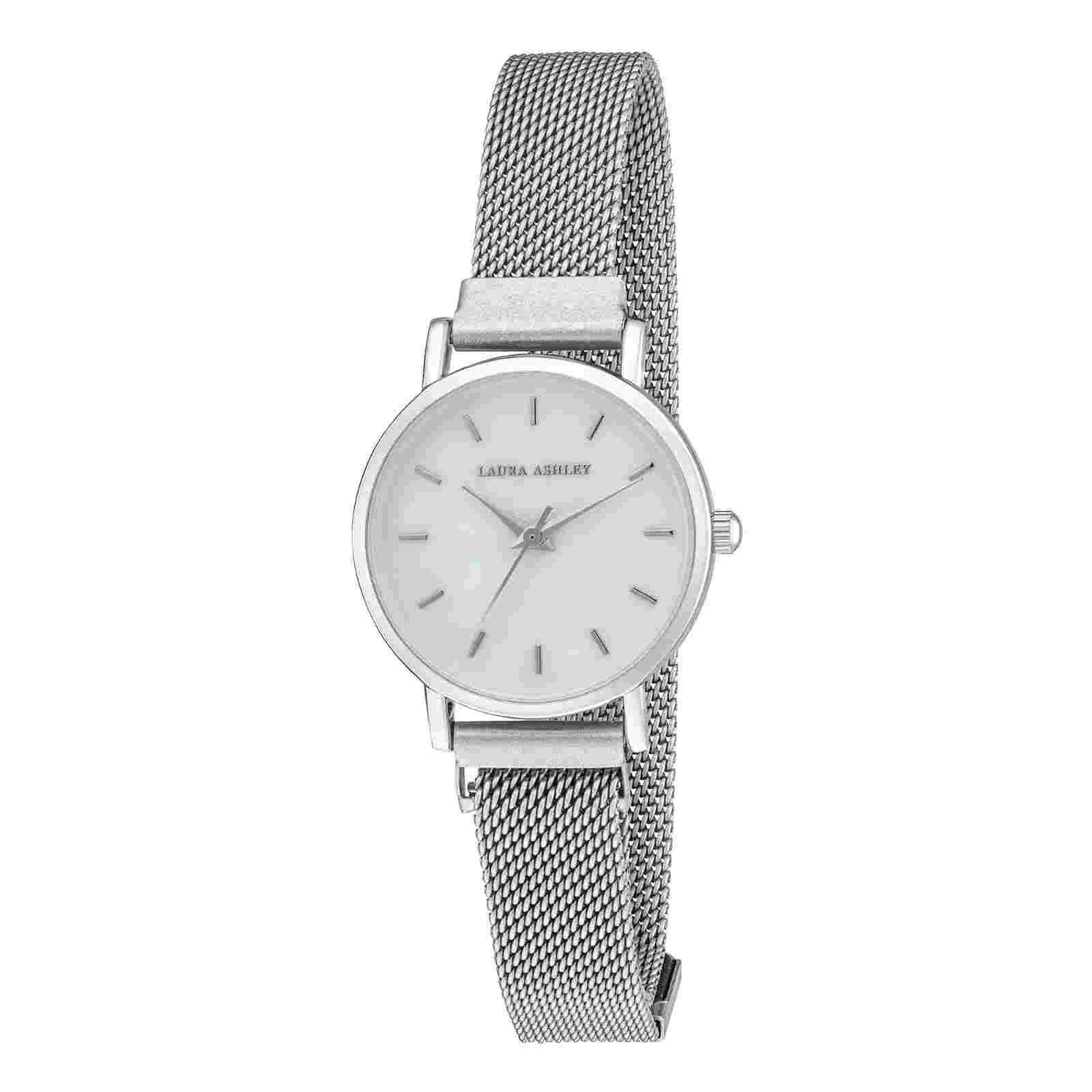 Laura Ashley Women's Sleek Blush 29mm Mesh Magnet Bracelet Watch