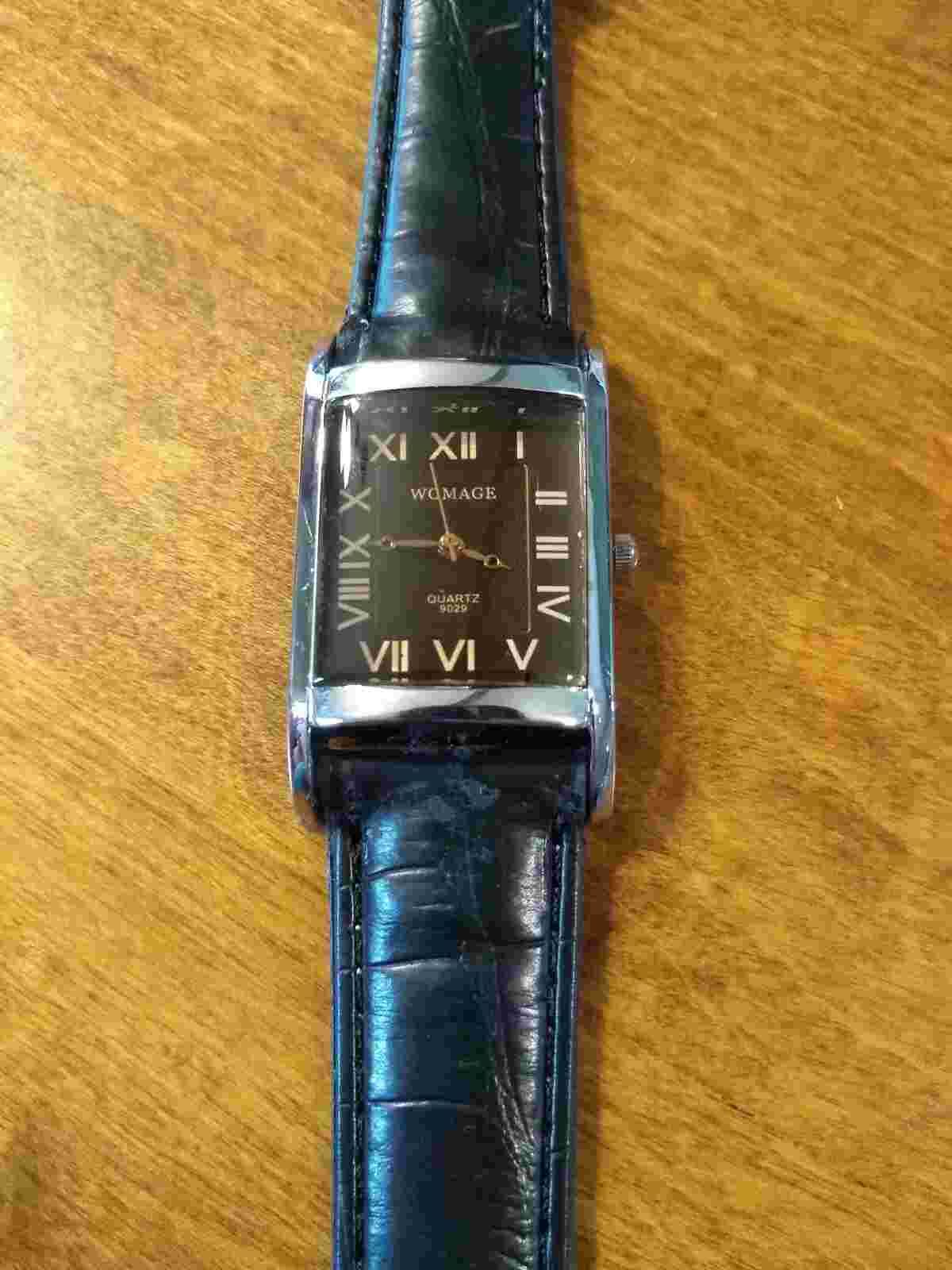 Vintage NOS Womage Roman Numerals watch, running with new battery N