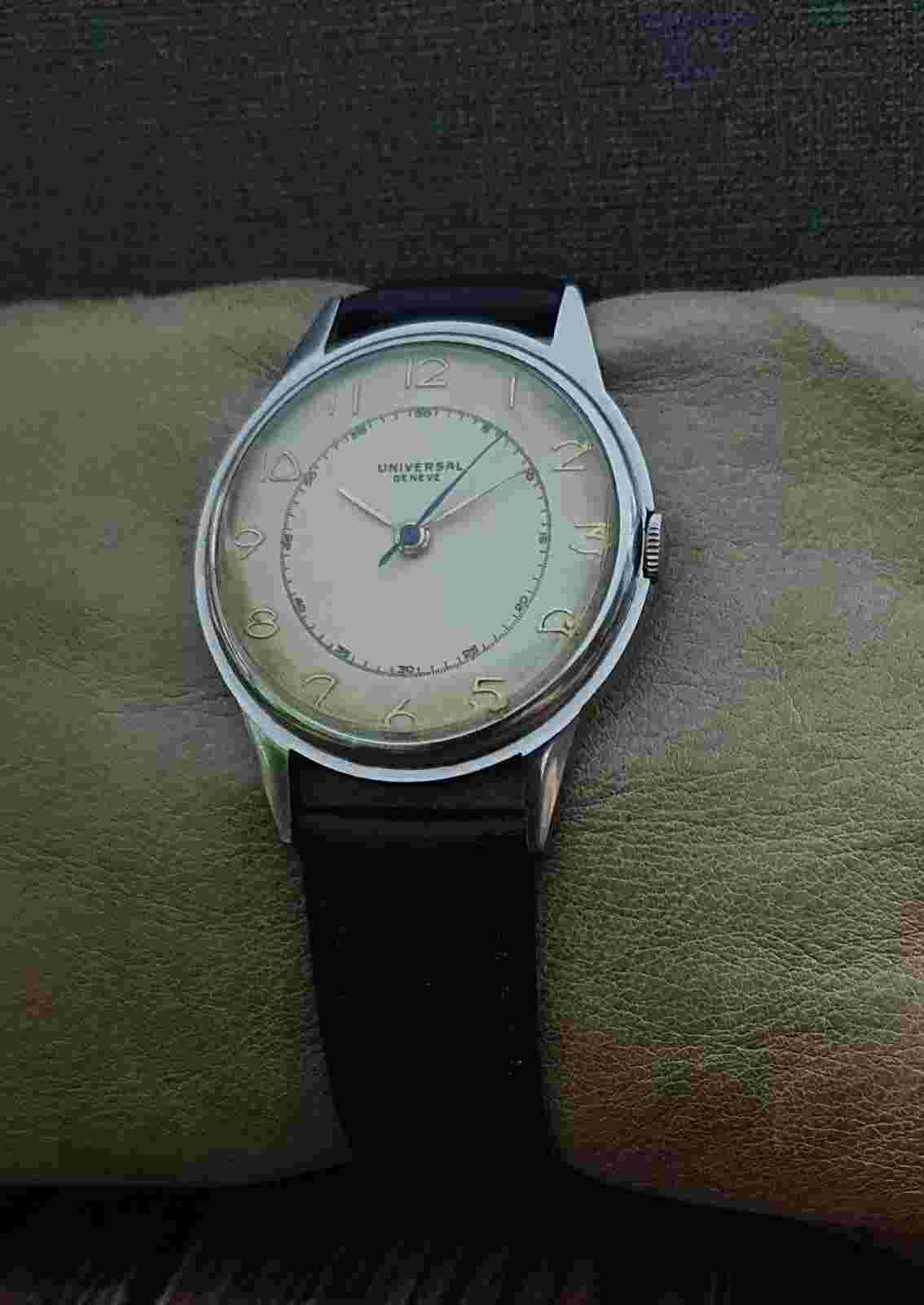 RARE!! UNIVERSAL GENEVE cal.267 VINTAGE 50's RARE 35mm SWISS WATCH.