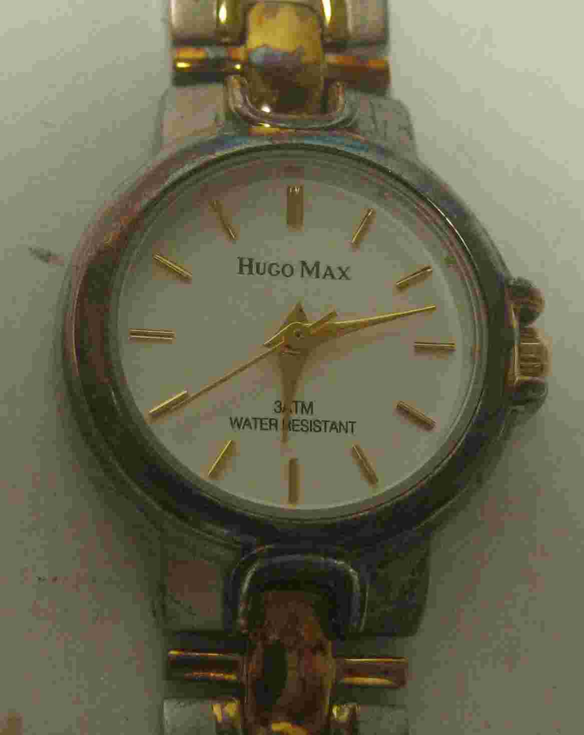 Classic HUGO MAX Ladies Watch with 18K Gold Plated Finish NEW BATTERY!!!!