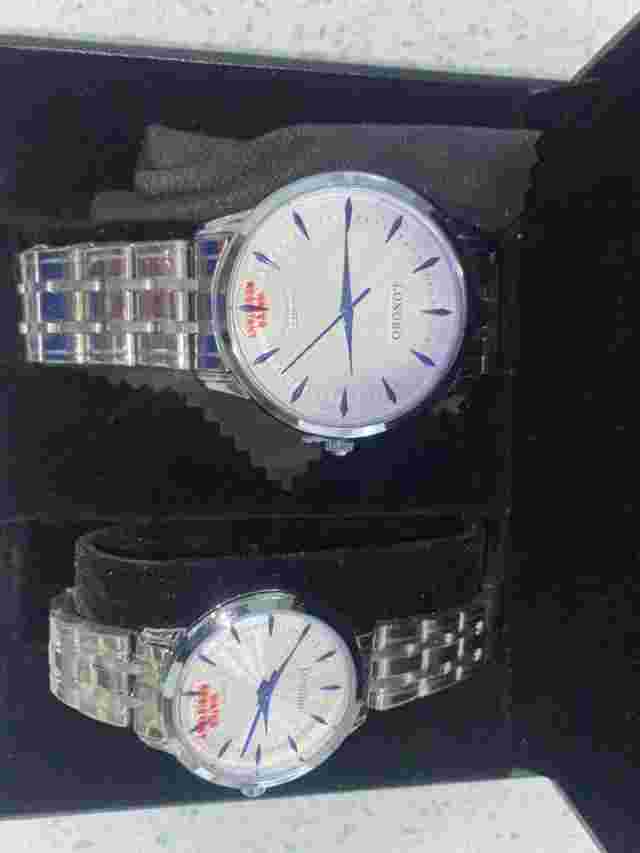Longbo Stainless Steel His & Hers Watch Set NEW Never Worn Need Battery