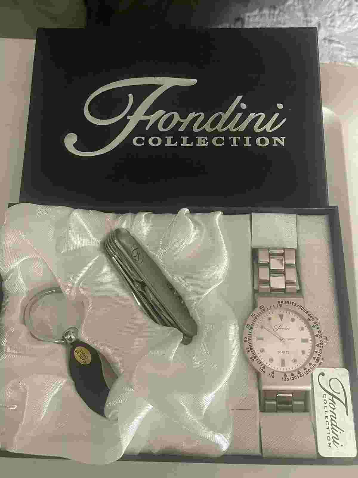 Fondini Watch Keychain and Pocket Knife collection New In a Beautiful Gift Box