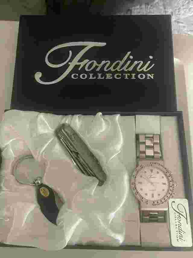 Fondini Watch Keychain and Pocket Knife collection New In a Beautiful Gift Box