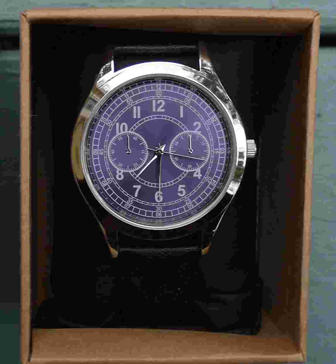 ASOS Dark Blue Face Quartz Analog Wristwatch NOS RARE Vintage early 2000's